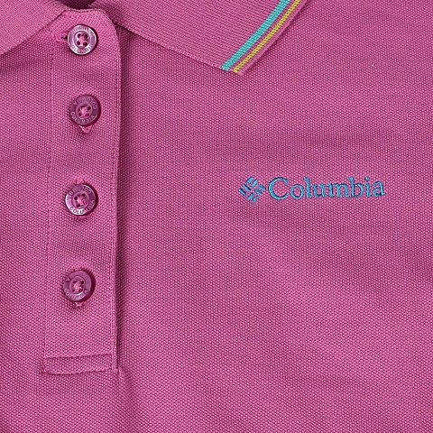 Columbia/哥伦比亚春夏女紫色户外运动速干防紫外线POLO短袖PL2944637