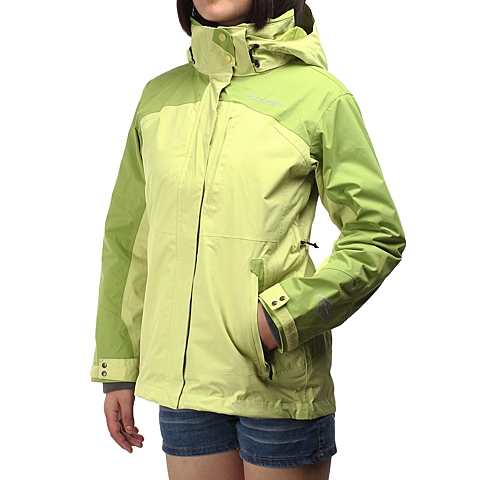 Columbia/哥伦比亚女子黄绿色TRAIL 徒步系列PARKA-三合一冲锋衣PL7845379