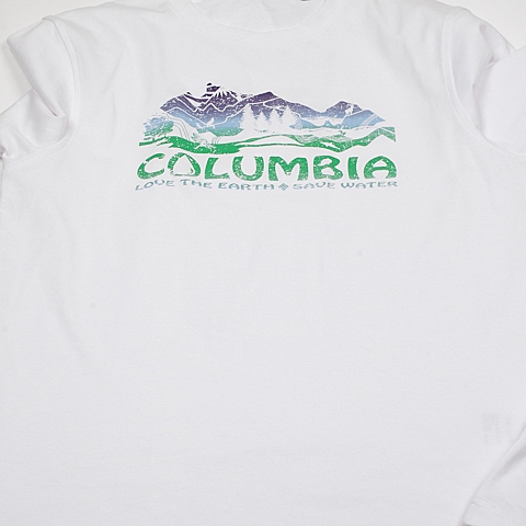 Columbia/哥伦比亚春夏男白色野外探索短袖T恤LM6911100