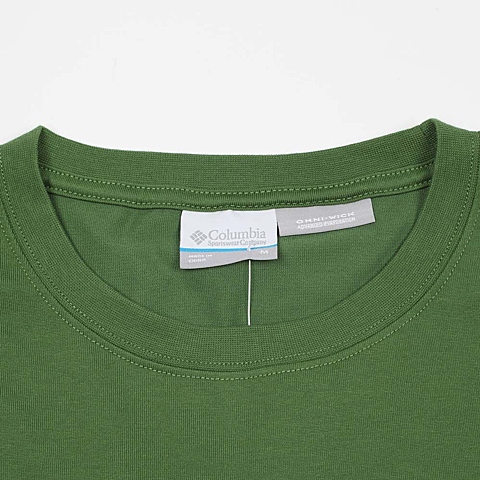Columbia/哥伦比亚春夏男绿色野外探索短袖T恤LM6911350