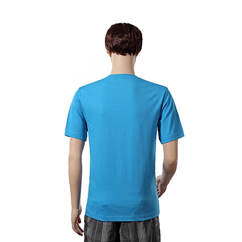 Columbia/哥伦比亚春夏男蓝色野外探索短袖T恤LM6911491