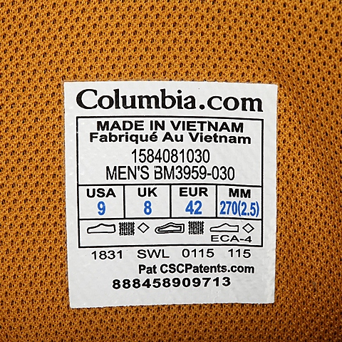 Columbia/哥伦比亚 专柜同款 男士深灰色网面透气两栖鞋BM3959