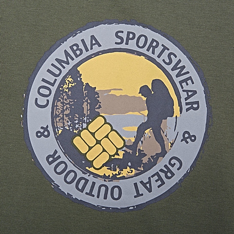 Columbia/哥伦比亚 专柜同款男子户外印花速干短袖T恤PM1780347