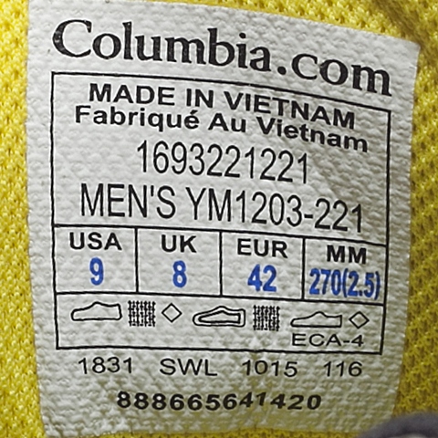 Columbia/哥伦比亚 专柜同款 男子户外轻盈缓震透气徒步鞋YM1203221