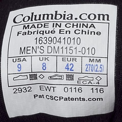 Columbia/哥伦比亚 专柜同款 男子户外快干透气溯溪鞋DM1151010