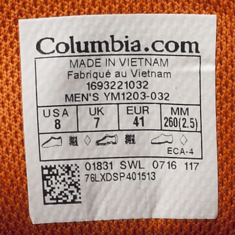 Columbia/哥伦比亚 专柜同款男子缓震透气徒步鞋YM1203032