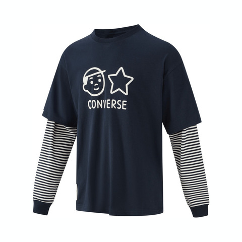 converse匡威2025男子男子-针织无领长T-蓝针织无领长TUCH888-695