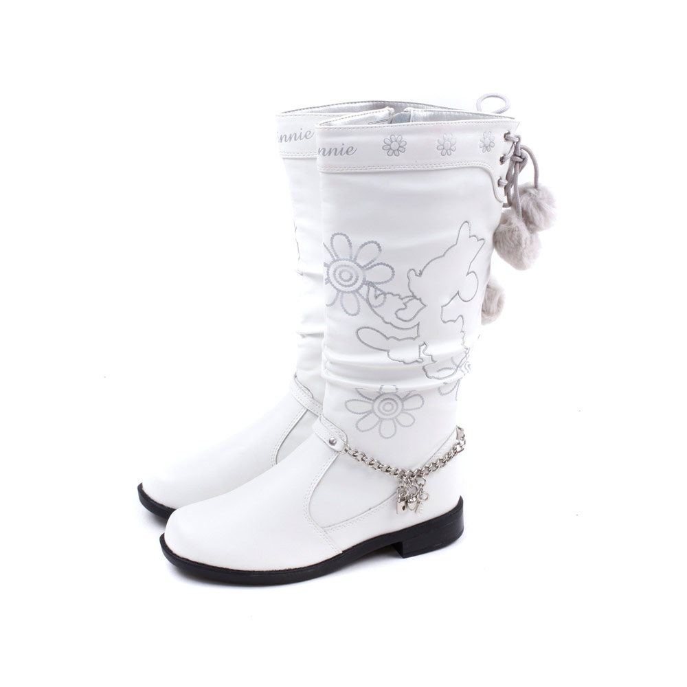 DISNEY/迪士尼冬季白色二层皮/PU中童运动鞋SQ66548