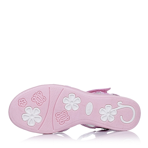 DISNEY/迪士尼童鞋2015年夏季新款PU革粉色女中童时尚凉鞋DS0639