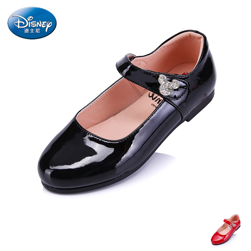 迪士尼（disney)16年秋冬季新款时尚女童简约搭扣设计单鞋学生鞋演出鞋DS1936