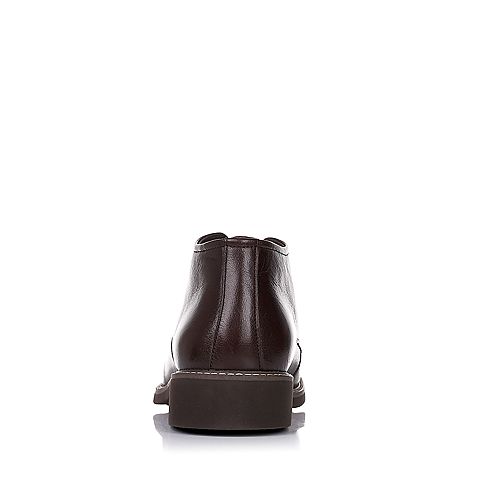 FATO/伐拓冬季专柜同款深棕色牛皮男靴UPA02DD5
