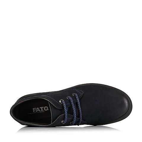 FATO/伐拓冬季专柜同款蓝色牛皮男靴UOV02DD5