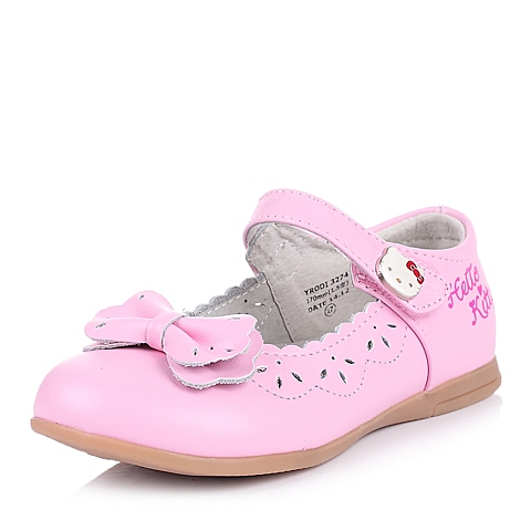 HELLO KITTY/凯蒂猫童鞋2015春季新款牛皮粉色女小童皮鞋DI3274