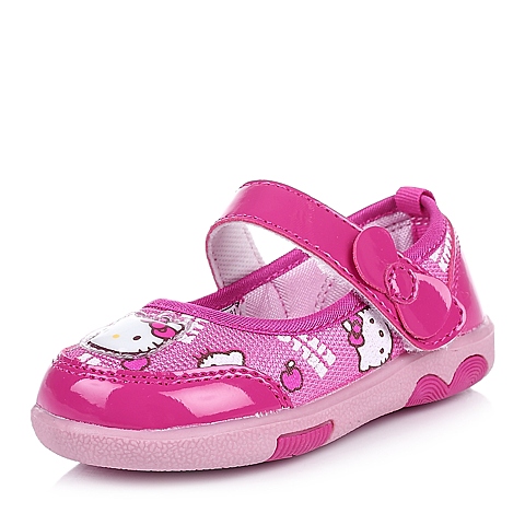 HELLO KITTY/凯蒂猫童鞋2015春季新款PU/织物桃红女婴幼童休闲鞋DI3331