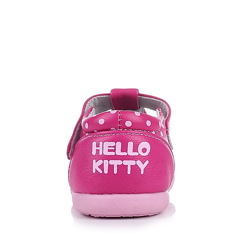 HELLO KITTY/凯蒂猫童鞋2015春季新款羊皮/PU桃红女婴幼童皮鞋DI3264