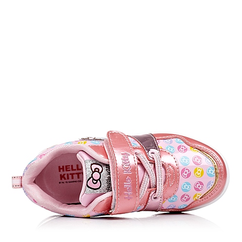 HELLO KITTY/凯蒂猫童鞋秋季新品粉色PU女小童板鞋DI3430