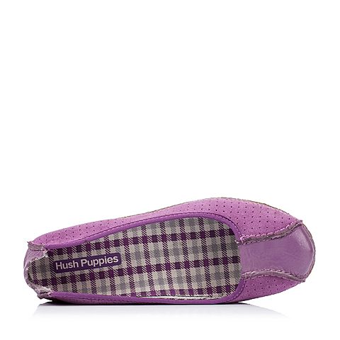 Hush Puppies/暇步士春季专柜同款紫色牛二层皮女休闲鞋K0503AQ4