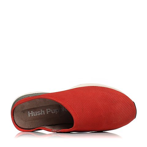 Hush Puppies/暇步士夏季专柜同款红色牛皮时尚舒适坡跟女鞋HIE04BT5