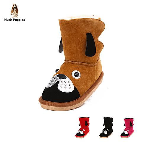 暇步士（HushPuppies）16年秋冬季新款男女童趣味动物元素保暖减震止滑时尚童靴P61136