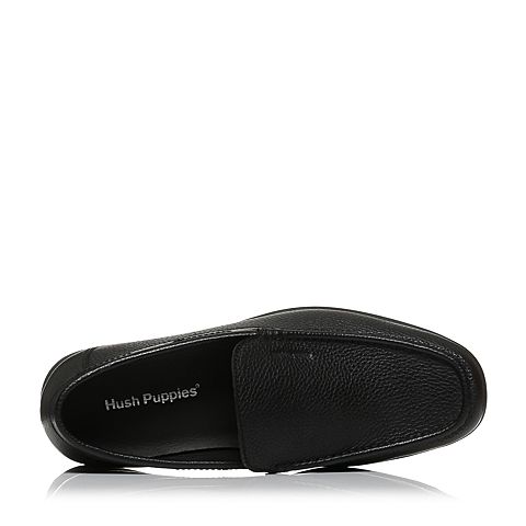 Hush Puppies/暇步士秋季专柜同款黑色牛皮休闲舒适男皮鞋K1B01CM6