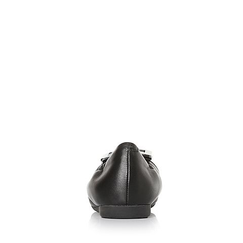 Hush Puppies/暇步士春季专柜同款黑色平跟浅口女休闲鞋HMY02AQ8