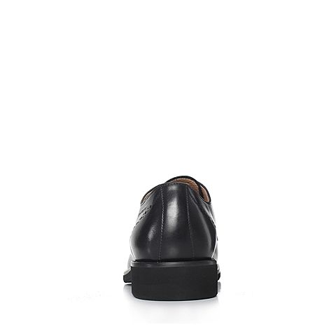 Hush Puppies/暇步士2018春季专柜同款黑色牛皮雕花系带商务正装男皮鞋T1A01AM8