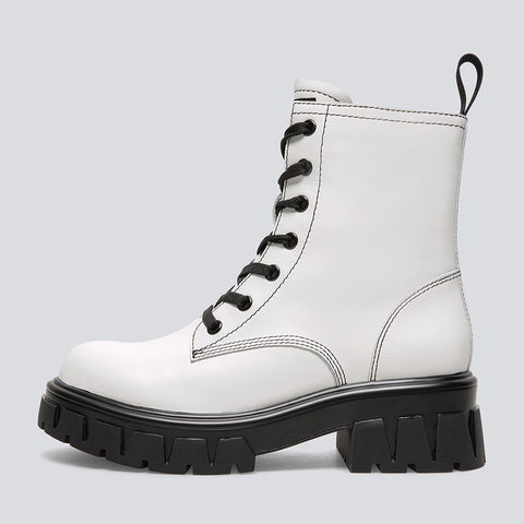 【商场同款】暇步士2021年春季系带拉链马丁靴短靴女N1E01AZ1