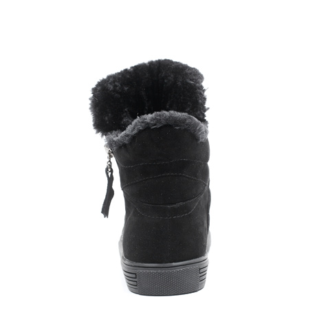 INNET/茵奈儿 及踝靴冬季黑色羊京格纹女靴 198-1DD1
