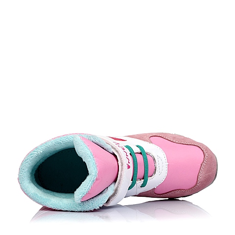 INNET/茵奈儿童鞋冬季粉色PU/防水布女中童休闲舒适时尚运动低靴MN0003