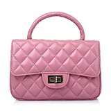 BELLE/百丽箱包春季粉色车缝线绵羊皮简约时尚女手袋Y8626AX6