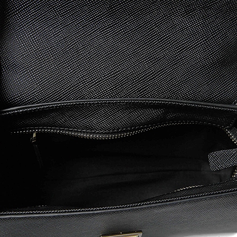 BELLE/百丽箱包春季专柜同款黑色牛剖层皮革手包X3322AX6