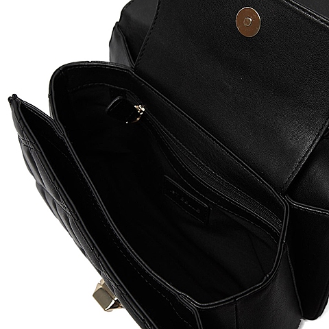 BELLE/百丽箱包夏季专柜同款黑色人造革手包X3366BX6