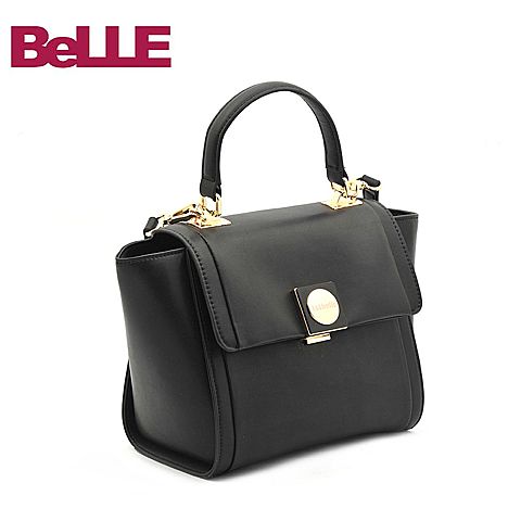 BELLE/百丽箱包冬季专柜同款黑色人造革手提包Y3104DX6