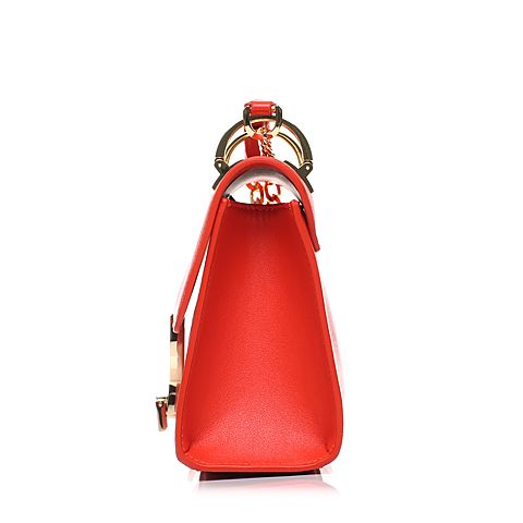 BELLE/百丽箱包夏季专柜同款桔红人造革时尚包3605LBN7