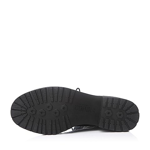Joy&Peace/真美诗冬季专柜同款黑色小牛皮女靴（皮里）ZXJ35DZ5