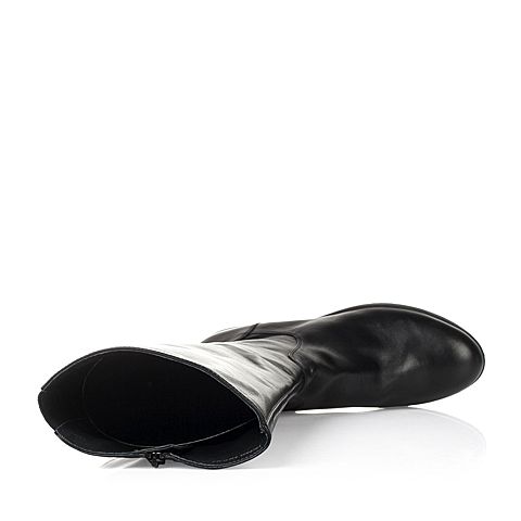 Joy&Peace/真美诗冬季专柜同款黑色牛皮女靴ZPA42DG5