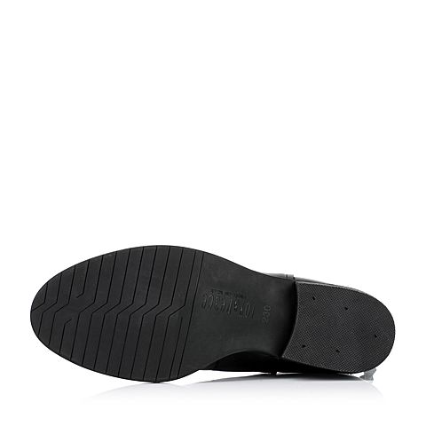 Joy&Peace/真美诗冬季专柜同款黑色时尚女皮靴ZNX36DZ5