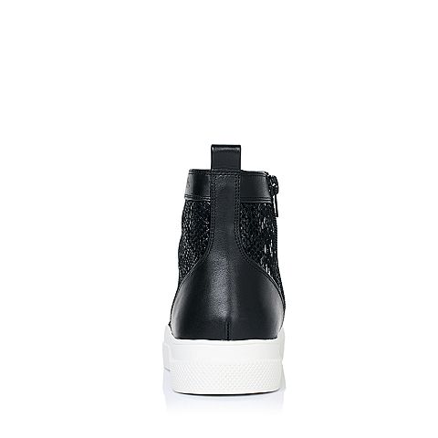 Joy&Peace/真美诗冬季专柜同款黑色时尚女休闲靴ZW722DD6