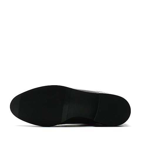 Joy&Peace/真美诗冬季专柜同款黑色牛皮女皮靴ZM224DD6