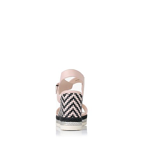 JoyPeace真美诗夏季专柜同款粉色羊皮女凉鞋ZT203BL6