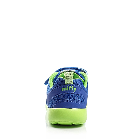MIFFY/米菲2014春季蓝色PU/织物男中童跑步鞋M99095
