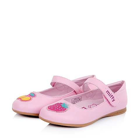 MIFFY/米菲童鞋2015春季新款PU粉色女小童皮鞋DM0285