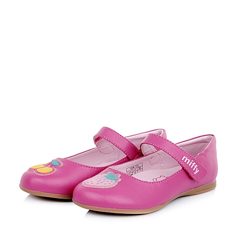 MIFFY/米菲童鞋春季新款PU桃红女小童皮鞋DM0285