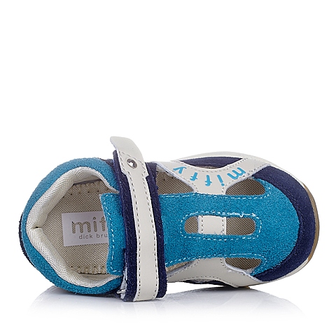 MIFFY/米菲童鞋2015夏季新款反毛皮/PU革深蓝男婴幼童时尚运动鞋DM0355