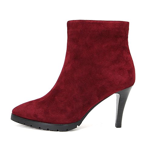 millie's/妙丽冬季专柜同款红色羊皮女皮靴E715ADD5