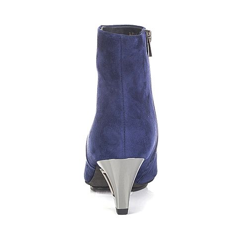 millie's/妙丽冬季专柜同款兰紫色羊皮女皮靴LD441DD5