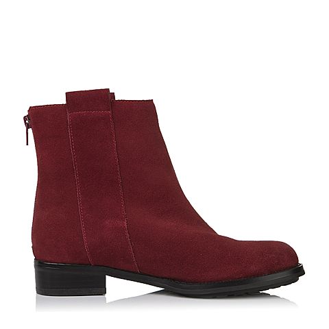 millie's/妙丽冬季专柜同款红色牛皮女靴LE141DD5