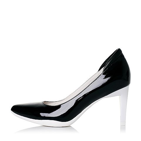 Millie's/妙丽秋专柜同款黑色漆牛皮女单鞋LH904CQ6