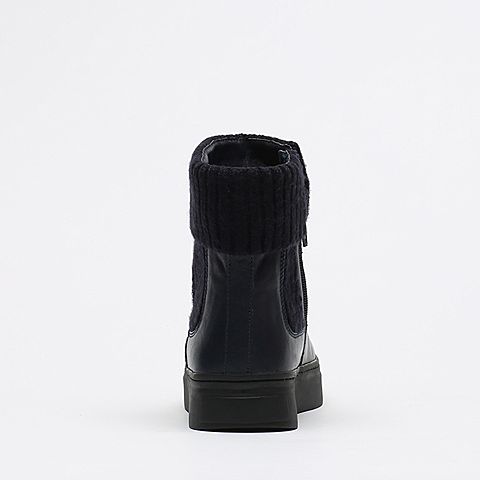 millie's/妙丽冬季专柜同款深兰色女皮靴(仿毛里)LJ740DD6