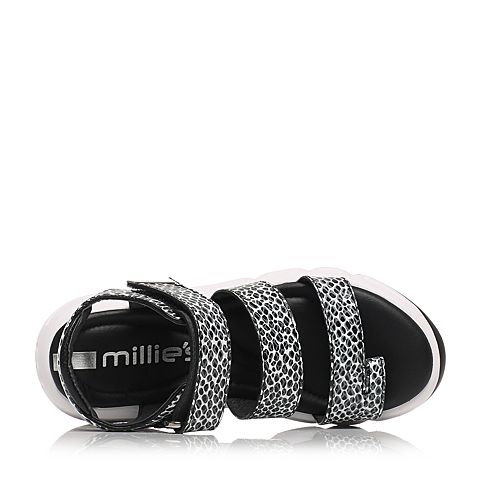 millie's/妙丽夏款专柜同款牛皮女凉鞋LG606BL6